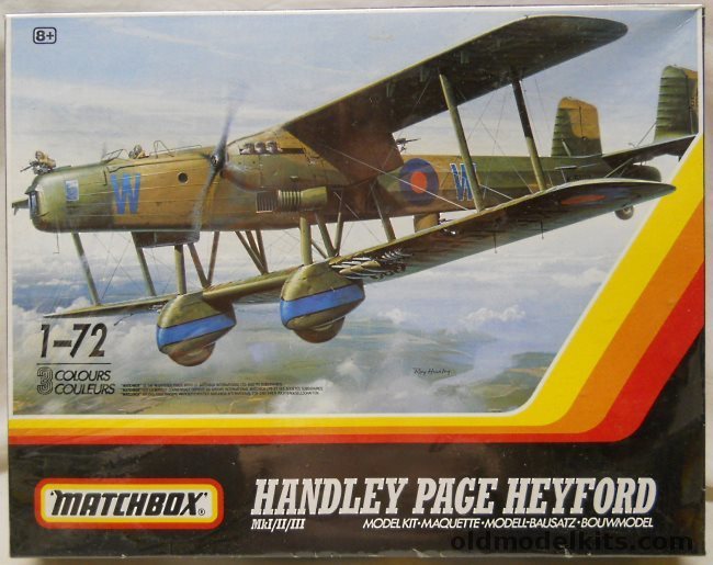 Matchbox 1/72 Handley Page HP-58 Heyford Mk.III - Mk.I and Mk.II, PK-605 plastic model kit